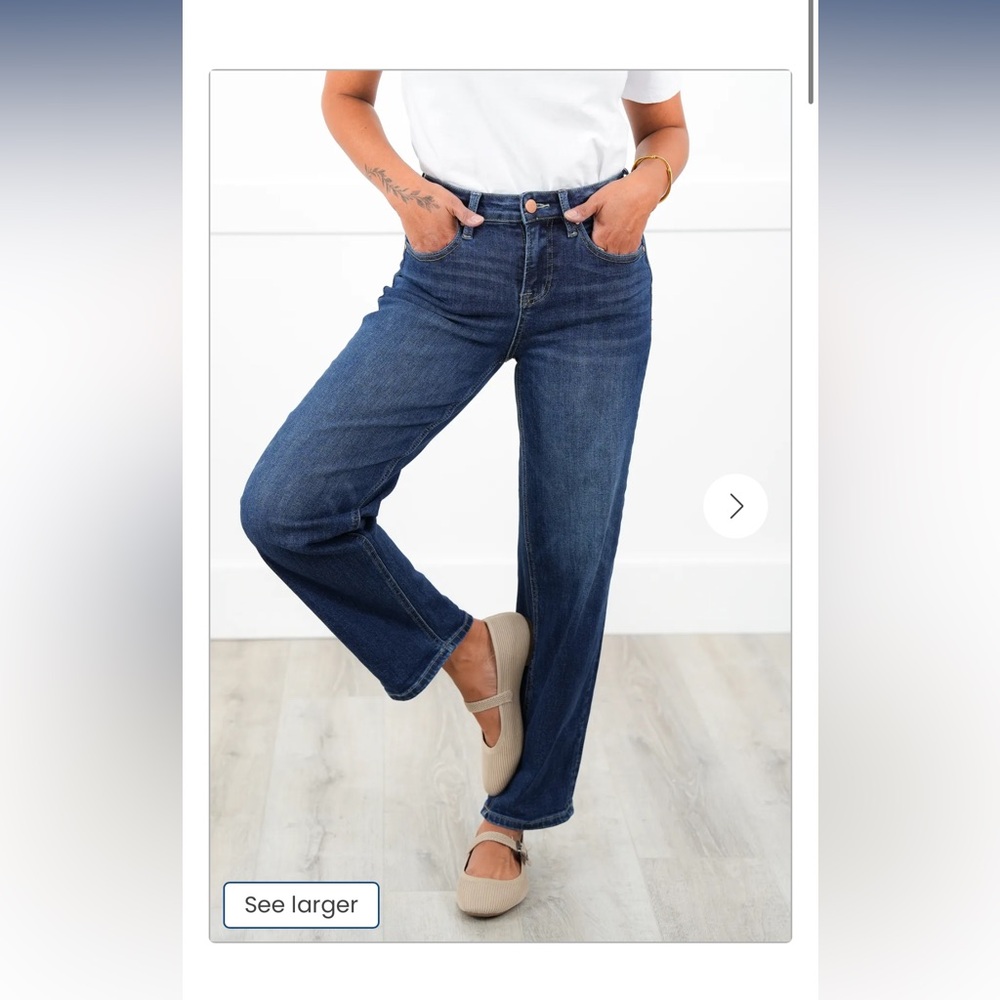Risen high rise dark wash boyfriend jeans